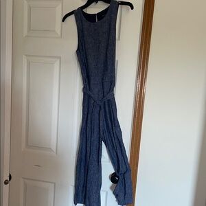 Banana Republic Indigo Sleeveless Jumpsuit